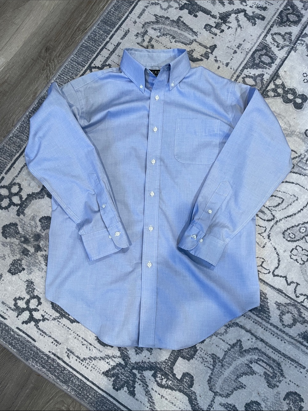 Lauren Ralph Lauren Classic Light Blue Button-Down Dress Shirt